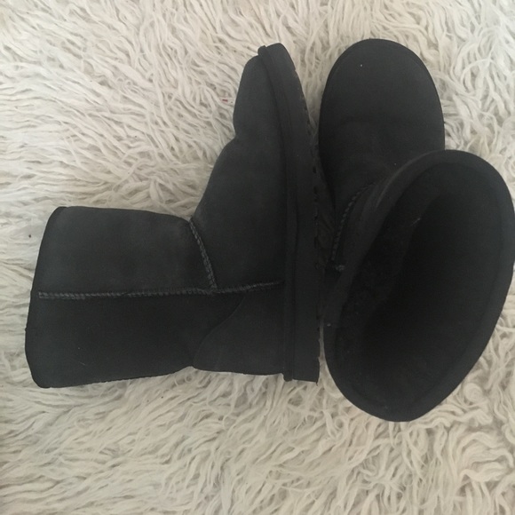 Black Mid-Length UGG Boots - Picture 4 of 6